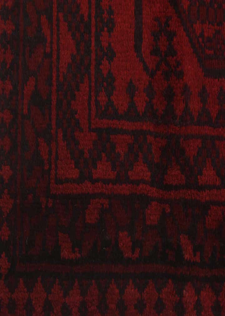 3' 4 x 5' 3 Hand Knotted Afghan Akhche Wool Rug