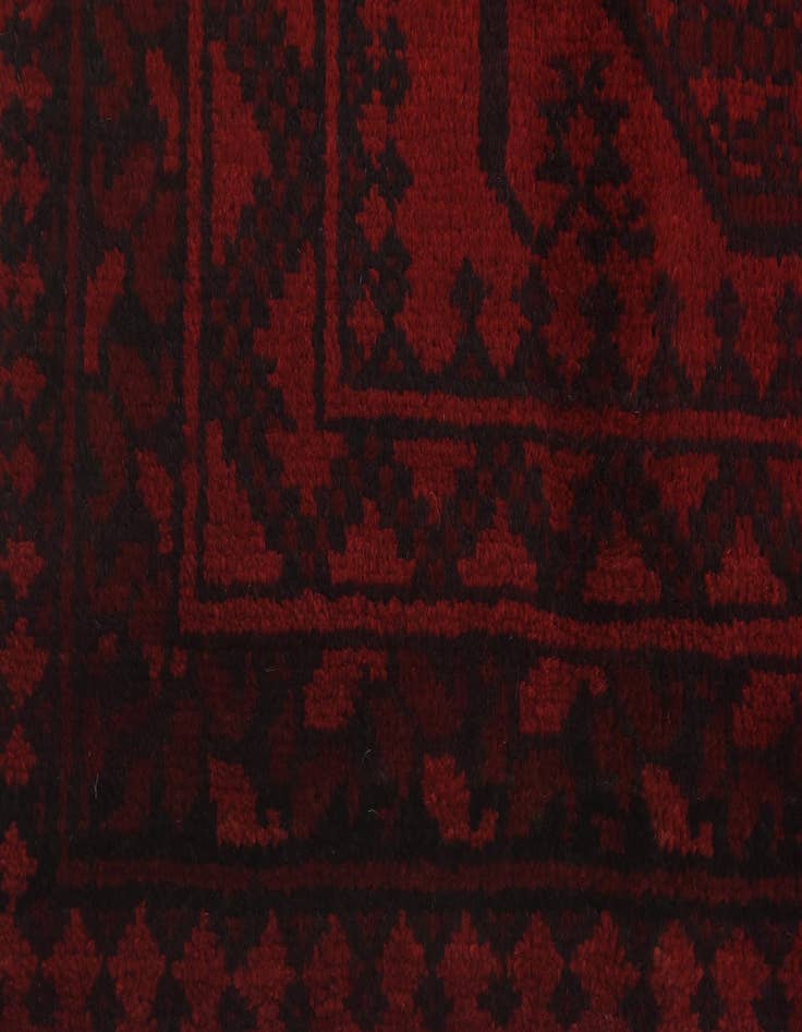 Detail image of 3' 4 x 5' 3 Hand Knotted Afghan Akhche Wool Rug
