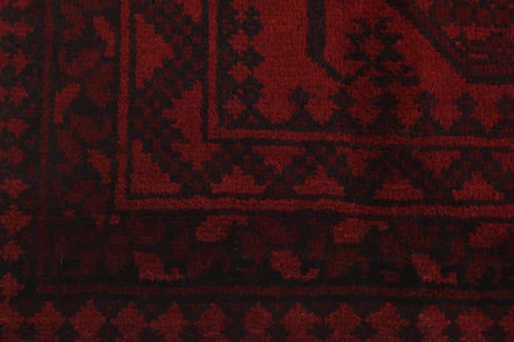 3' 4 x 5' 3 Hand Knotted Afghan Akhche Wool Rug