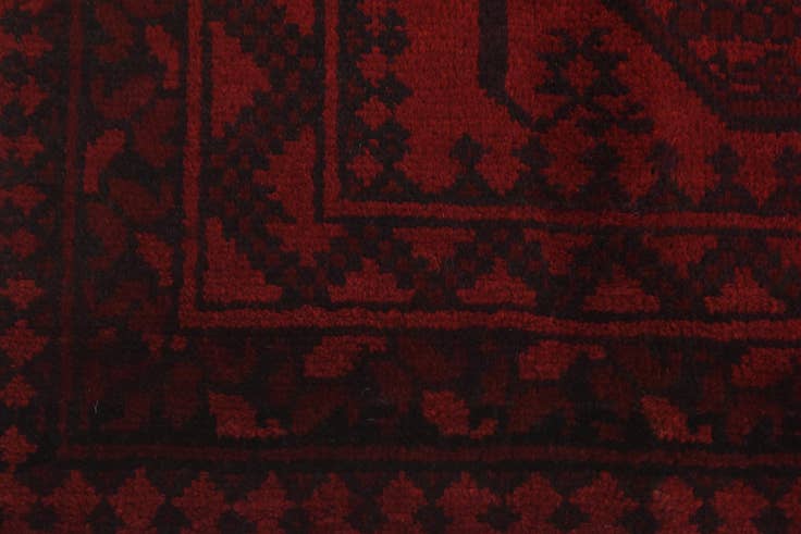 Detail image of 3' 4 x 5' 3 Hand Knotted Afghan Akhche Wool Rug