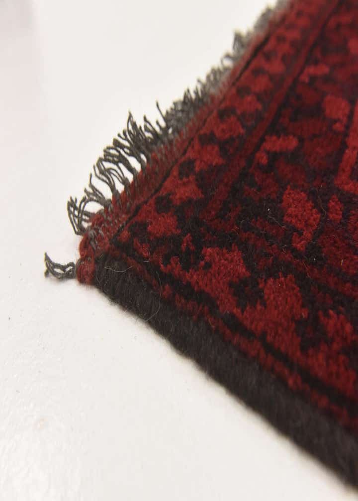 3' 4 x 5' 3 Hand Knotted Afghan Akhche Wool Rug