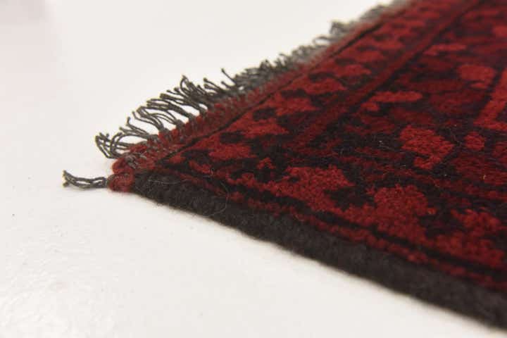 3' 4 x 5' 3 Hand Knotted Afghan Akhche Wool Rug