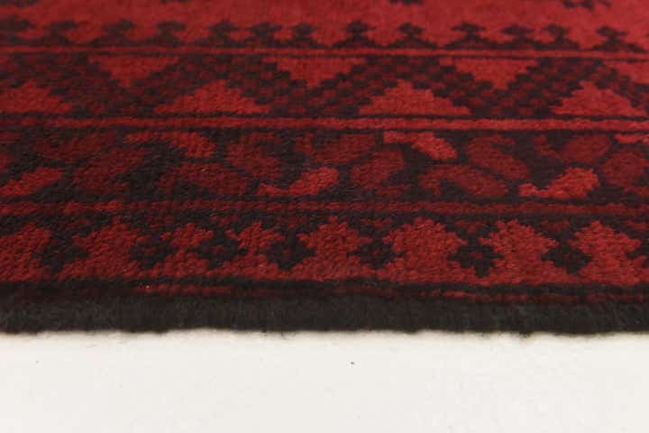 3' 4 x 5' 3 Hand Knotted Afghan Akhche Wool Rug