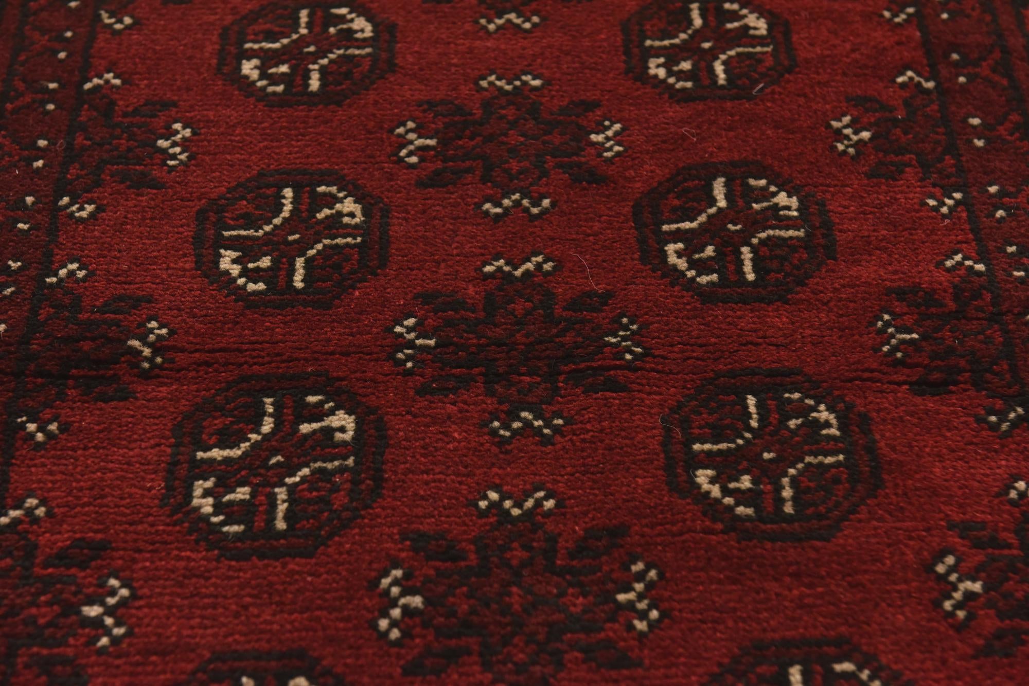 3' 2 x 4' 10 Hand Knotted Afghan Akhche Wool Rug