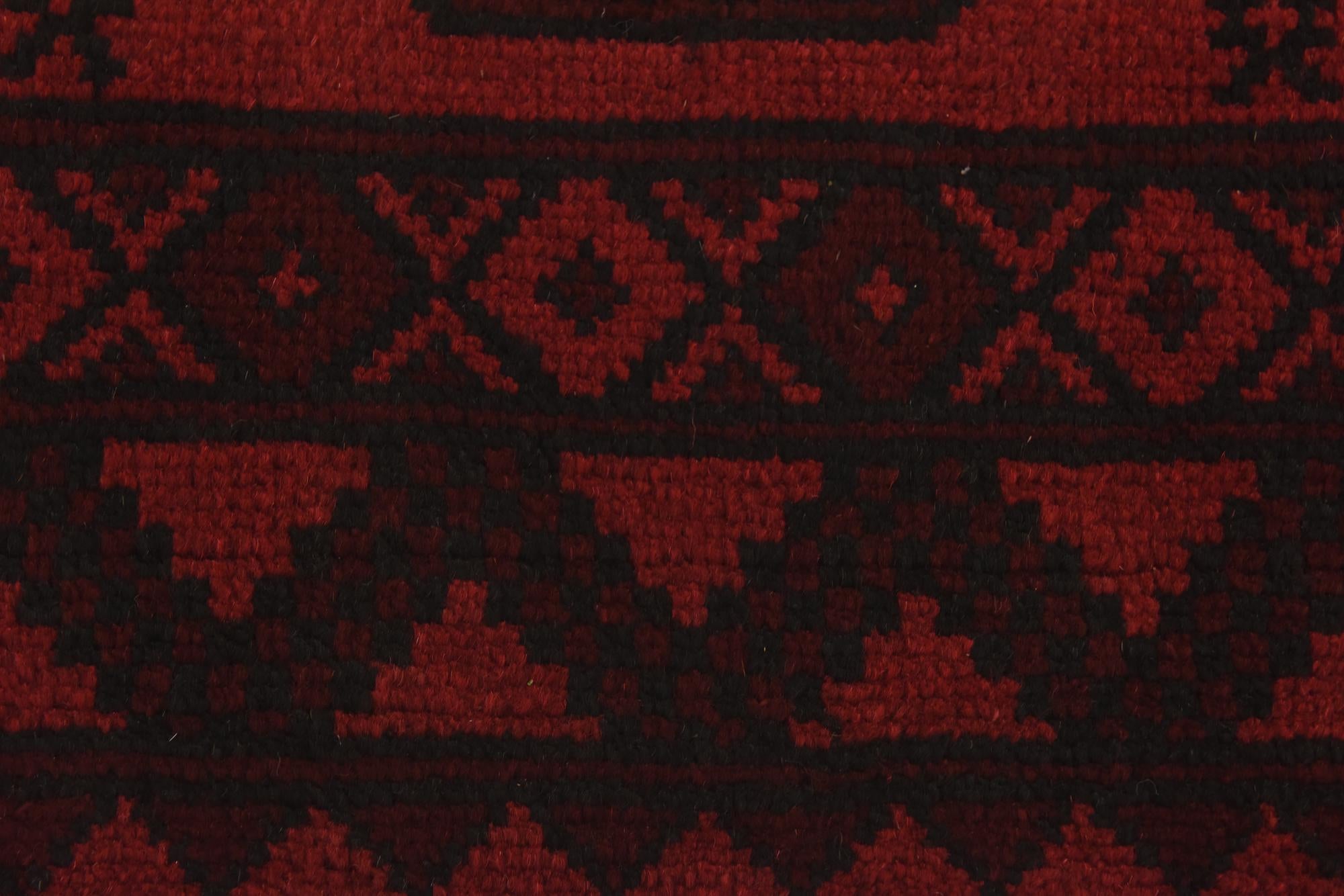 3' 3 x 4' 9 Hand Knotted Afghan Akhche Wool Rug