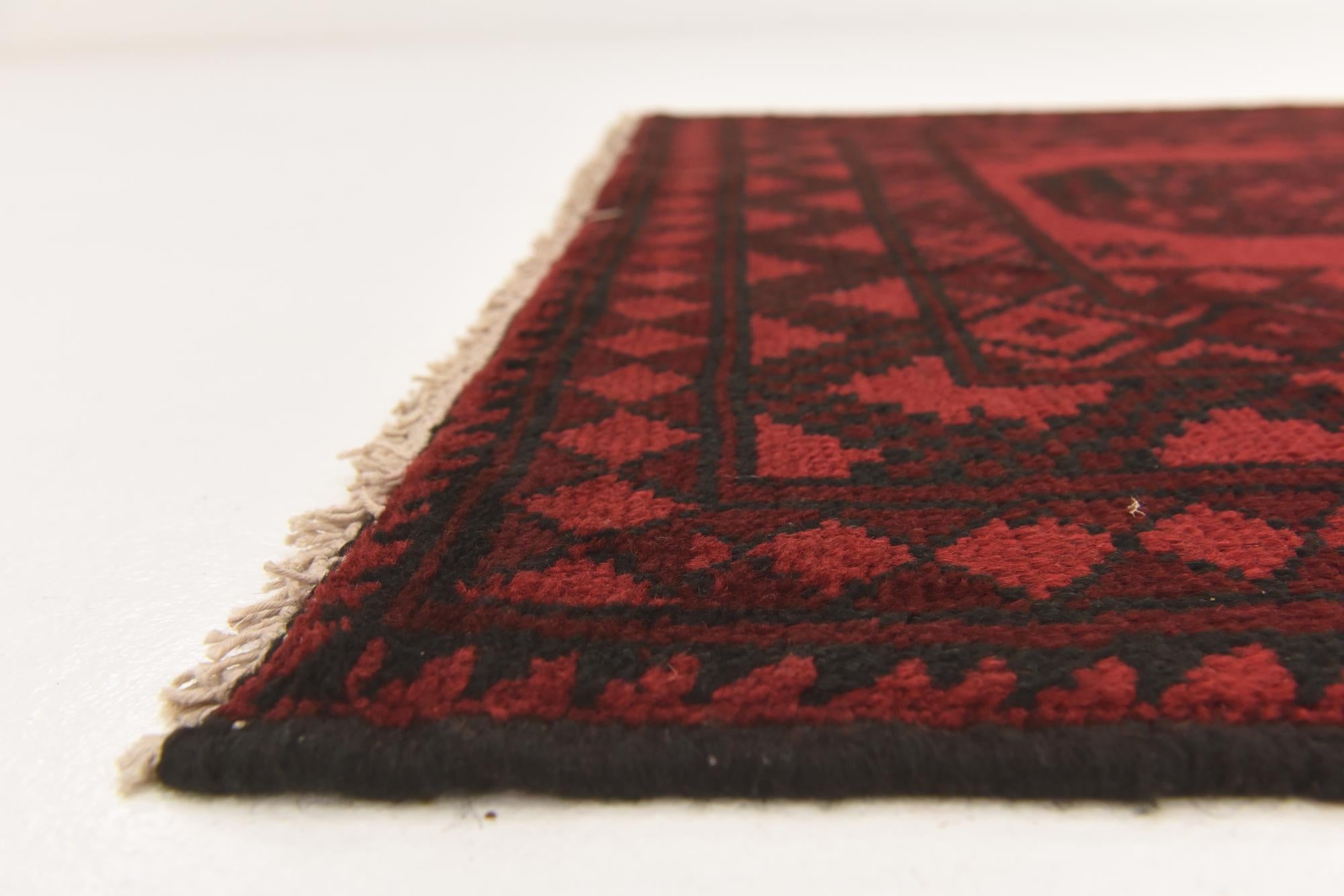 3' 3 x 4' 9 Hand Knotted Afghan Akhche Wool Rug