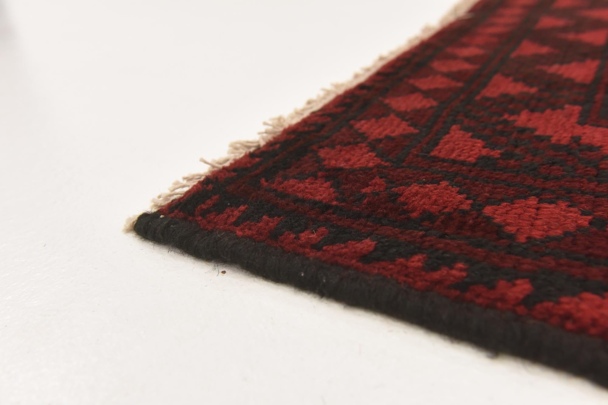 3' 3 x 4' 9 Hand Knotted Afghan Akhche Wool Rug