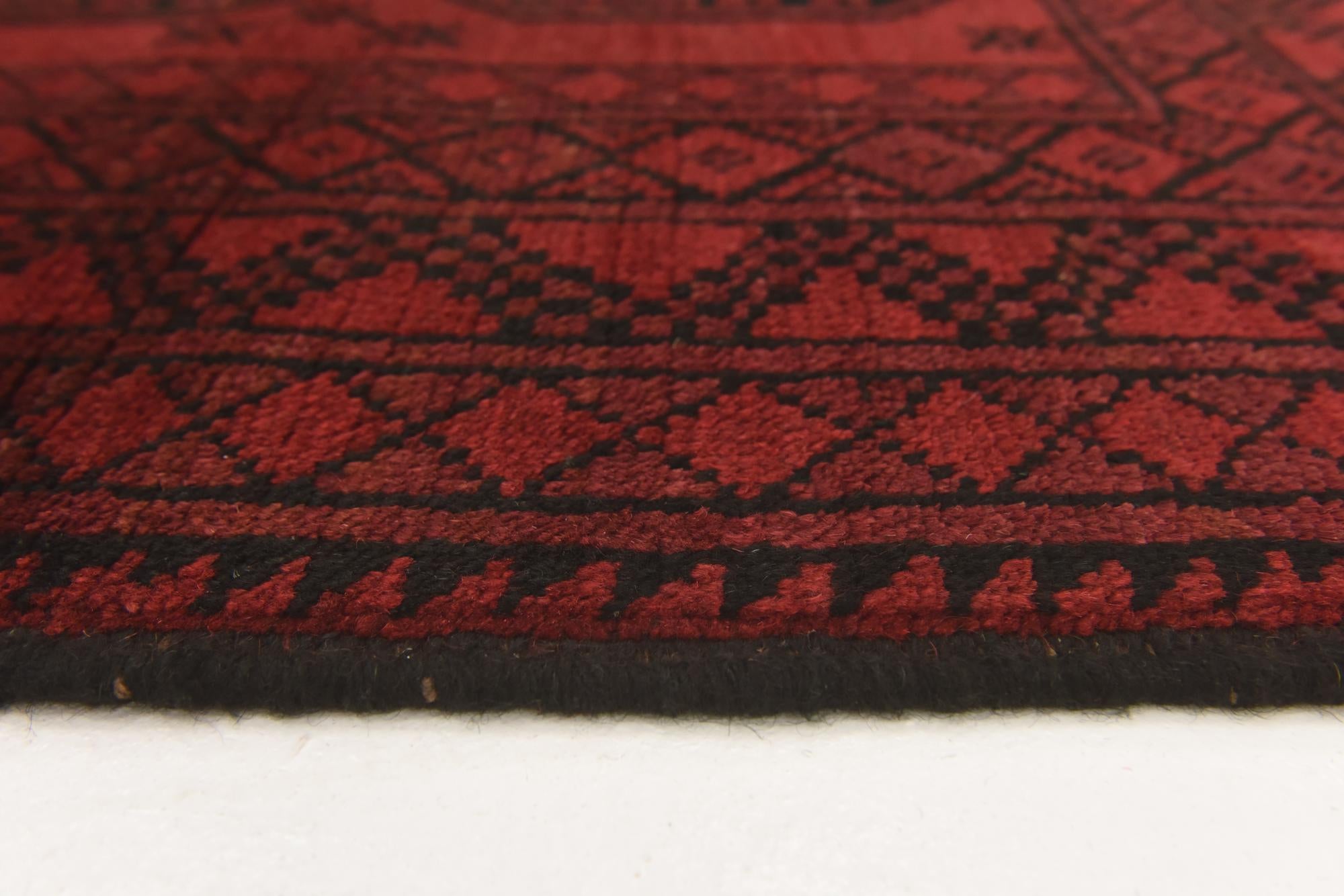 3' 3 x 4' 9 Hand Knotted Afghan Akhche Wool Rug