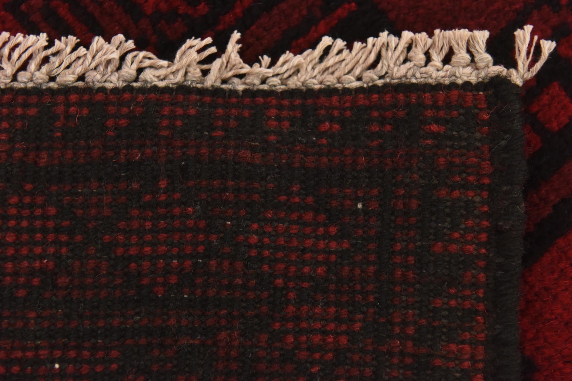 3' 3 x 4' 8 Hand Knotted Afghan Akhche Wool Rug