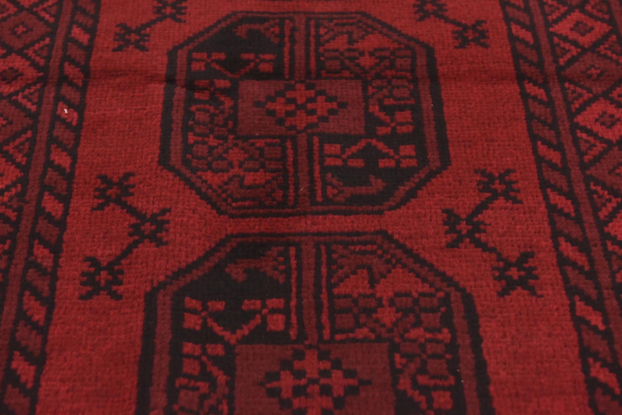 3' 3 x 4' 8 Hand Knotted Afghan Akhche Wool Rug