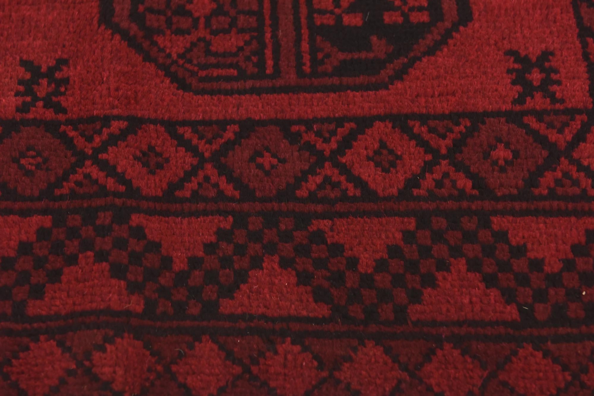 3' 3 x 4' 8 Hand Knotted Afghan Akhche Wool Rug