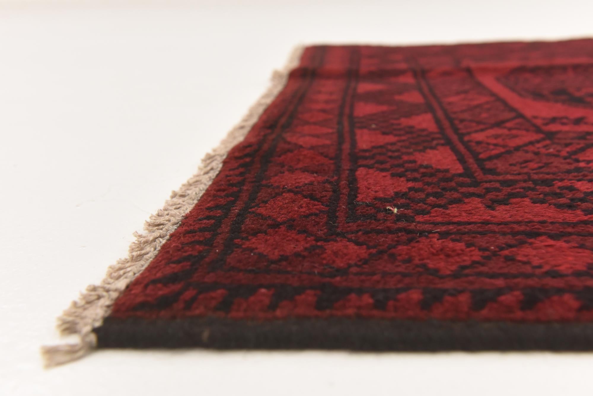 3' 3 x 4' 8 Hand Knotted Afghan Akhche Wool Rug