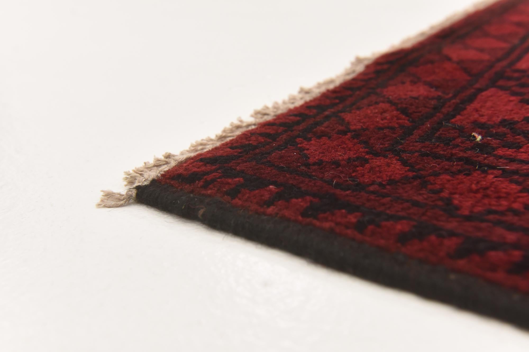 3' 3 x 4' 8 Hand Knotted Afghan Akhche Wool Rug
