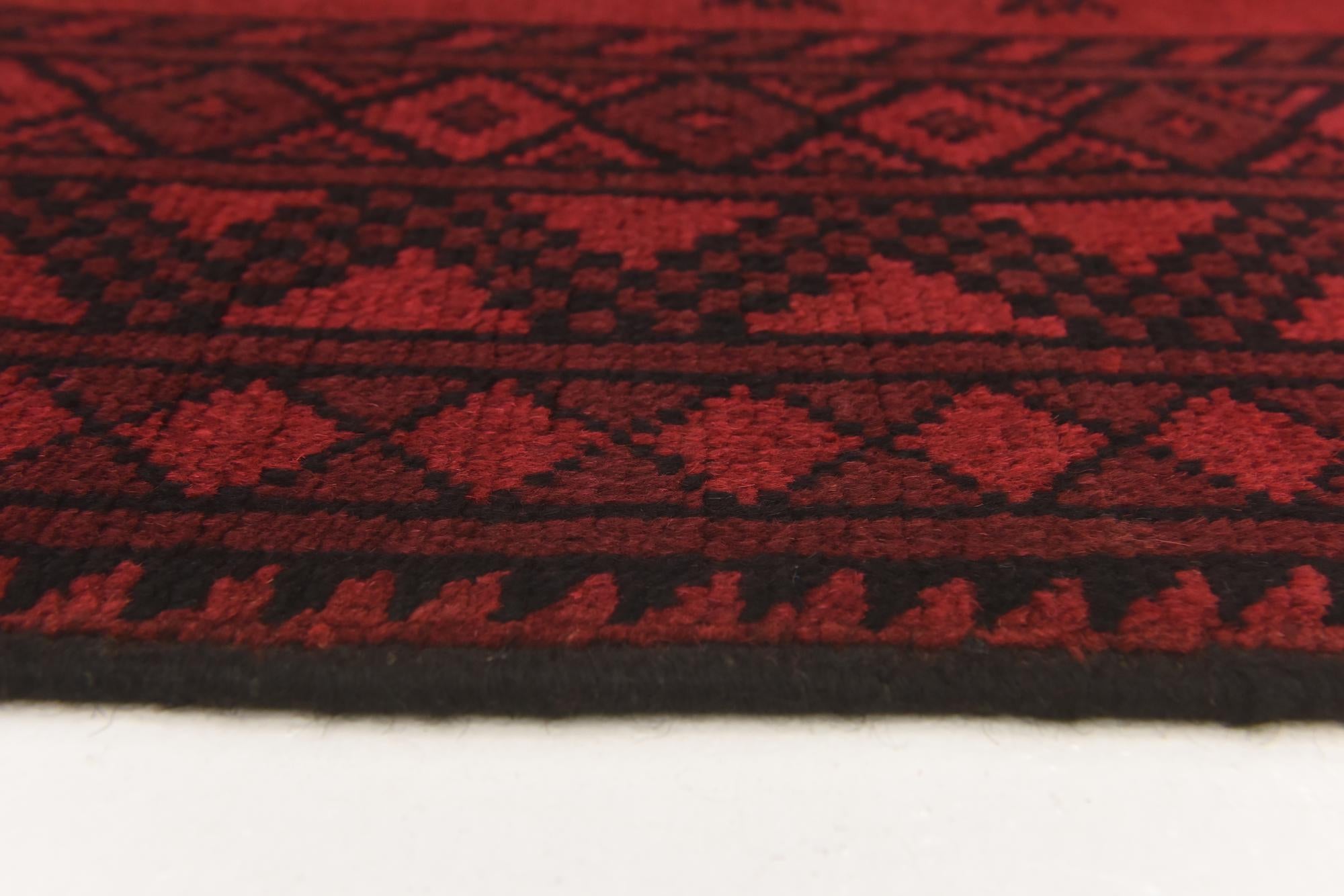 3' 3 x 4' 8 Hand Knotted Afghan Akhche Wool Rug