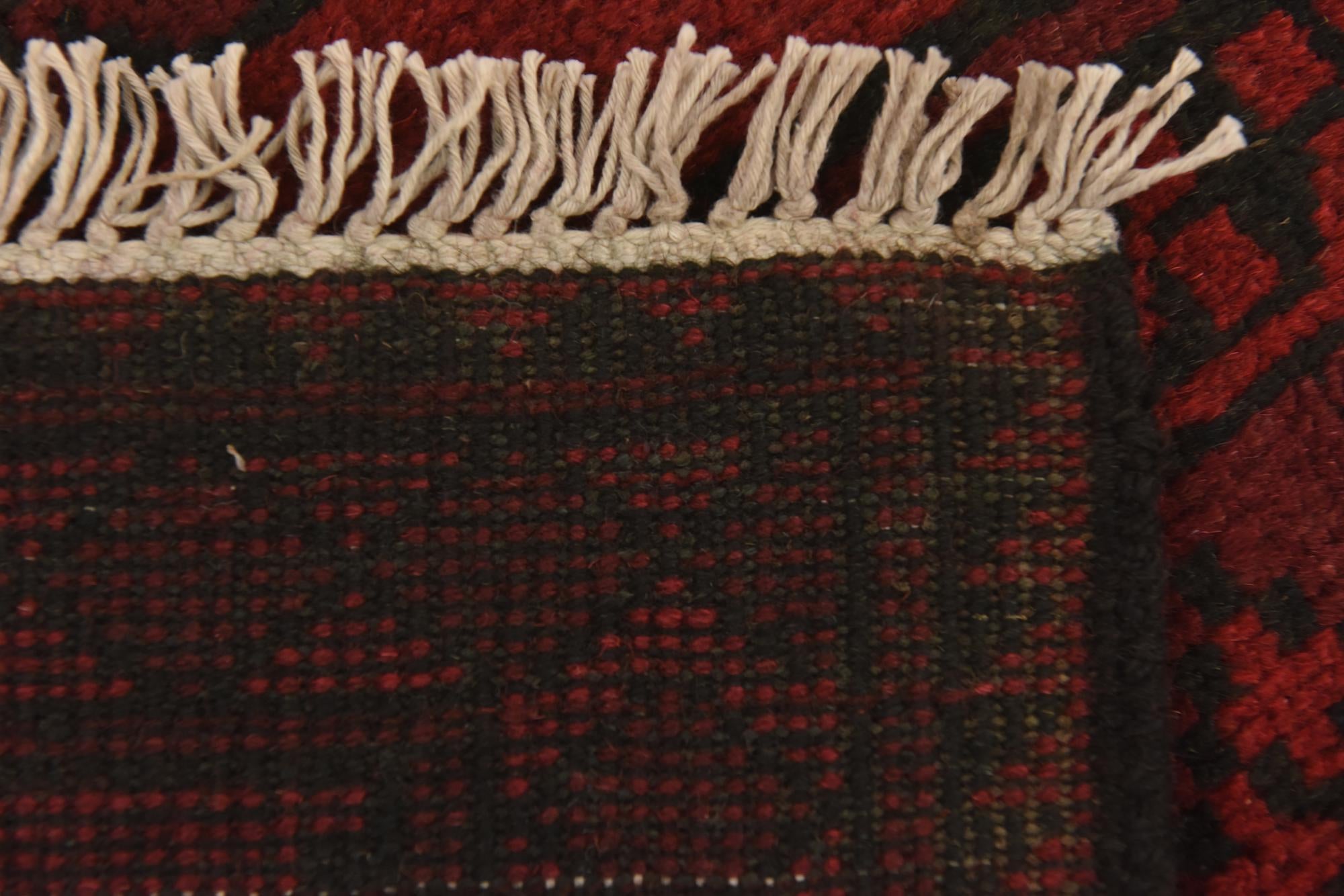 3' 3 x 4' 10 Hand Knotted Afghan Akhche Wool Rug