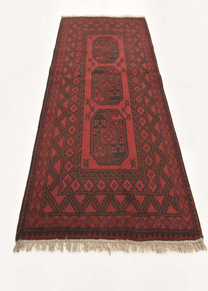 3' 3 x 4' 10 Hand Knotted Afghan Akhche Wool Rug