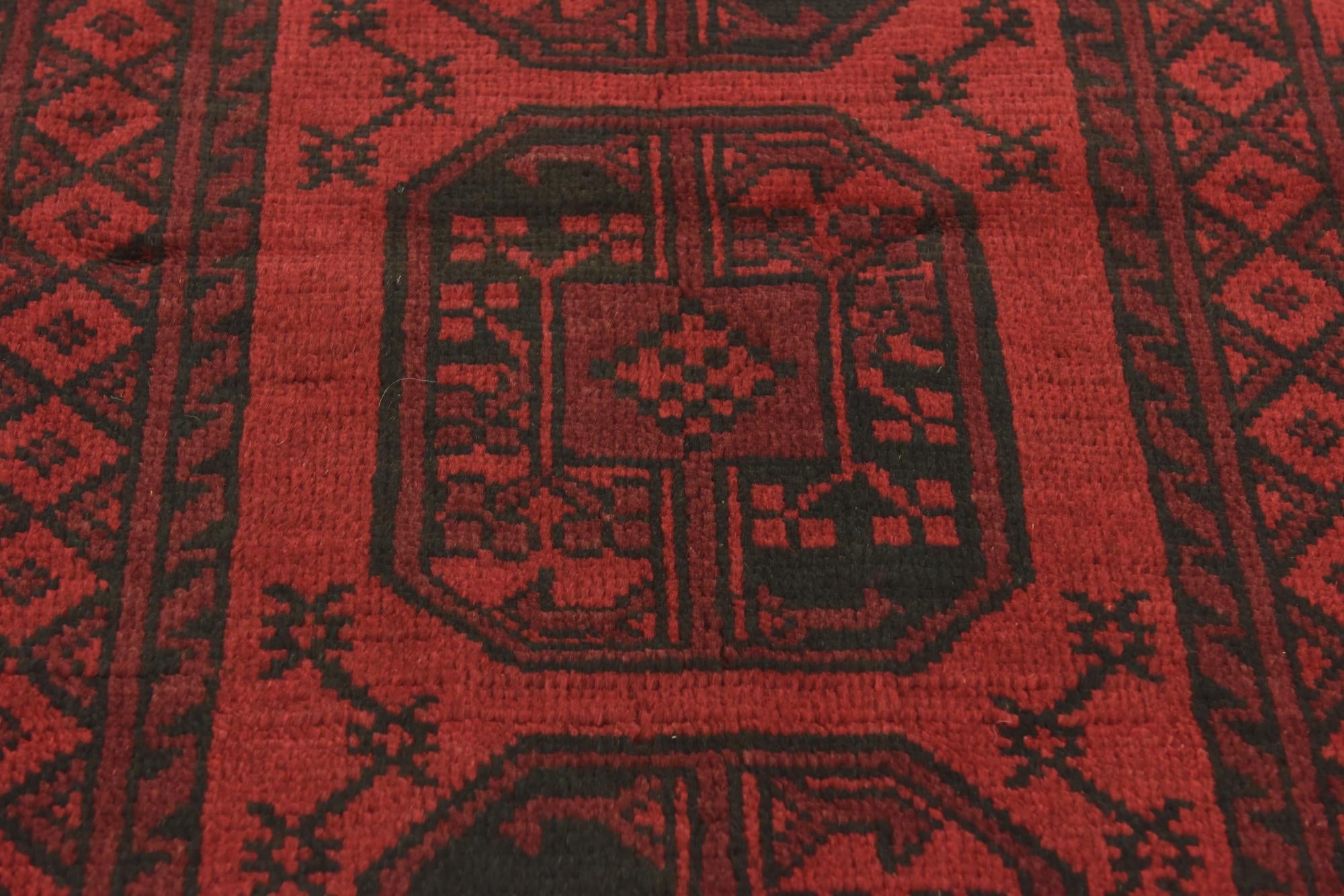 3' 3 x 4' 10 Hand Knotted Afghan Akhche Wool Rug