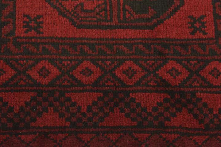 3' 3 x 4' 10 Hand Knotted Afghan Akhche Wool Rug