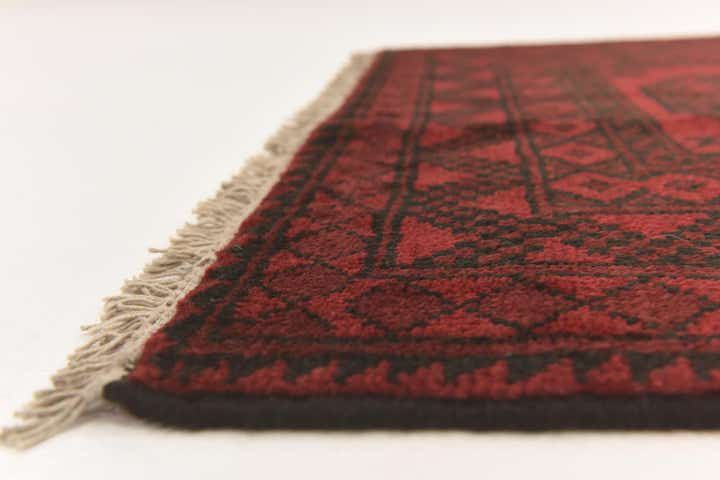 3' 3 x 4' 10 Hand Knotted Afghan Akhche Wool Rug