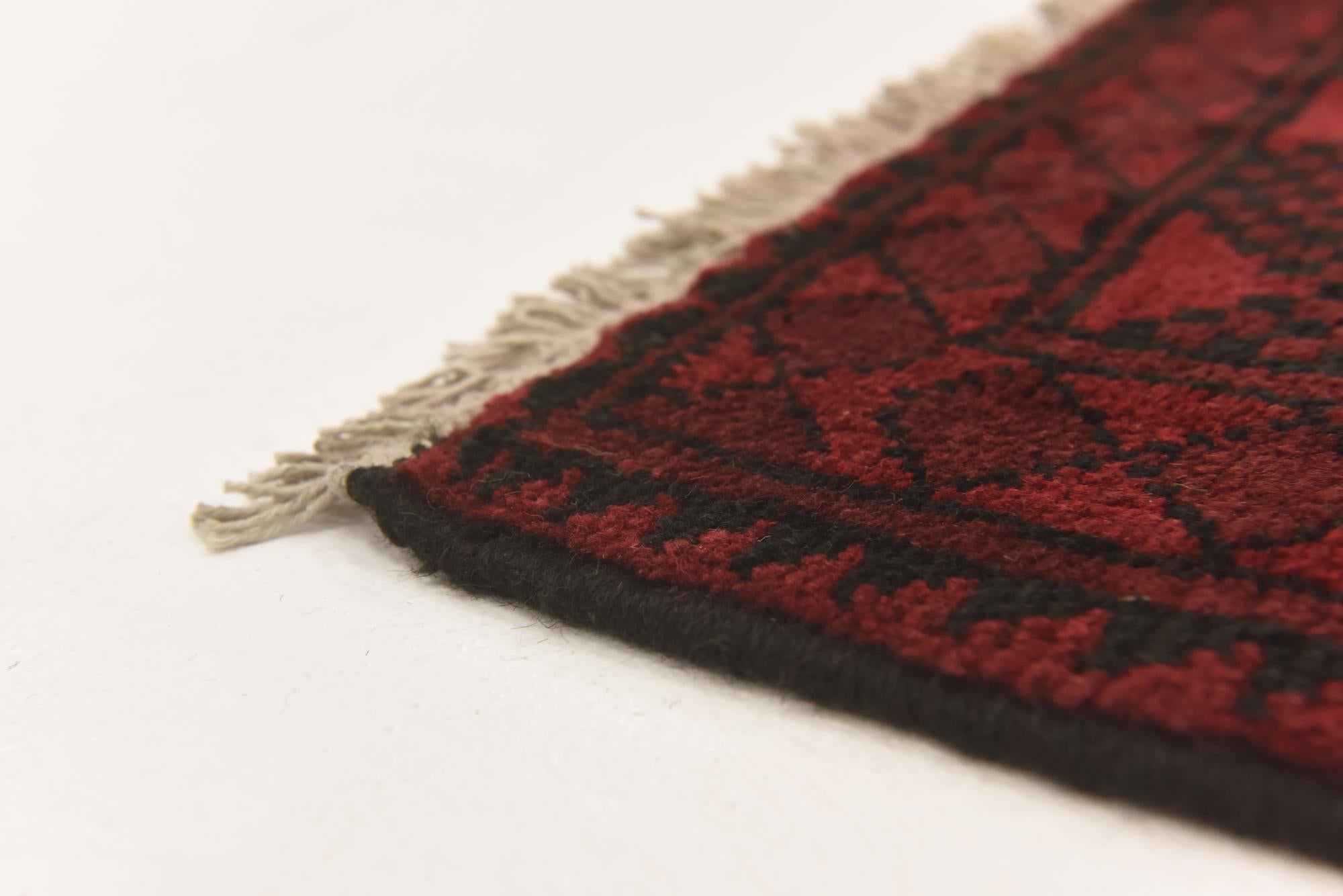 3' 3 x 4' 10 Hand Knotted Afghan Akhche Wool Rug