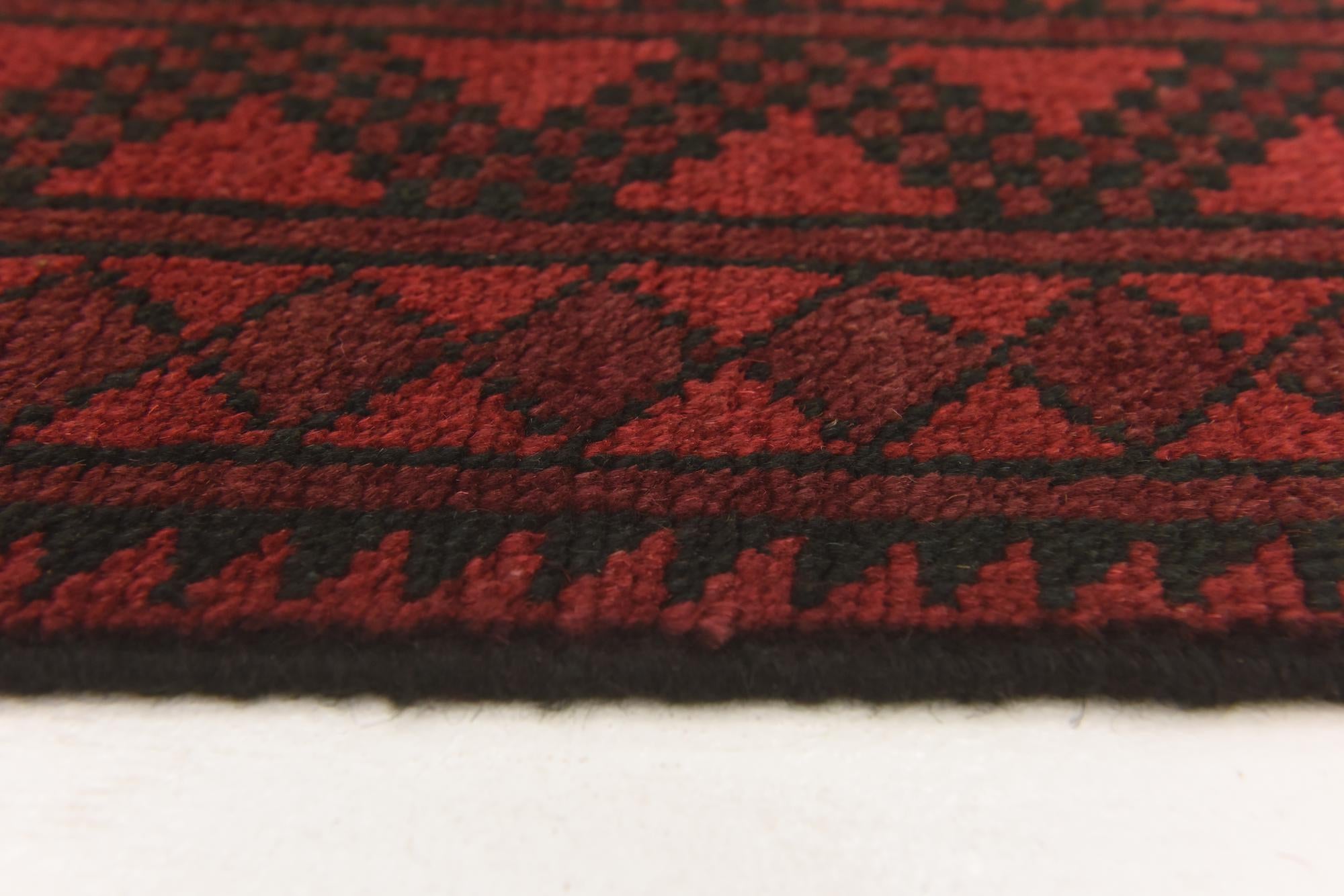 3' 3 x 4' 10 Hand Knotted Afghan Akhche Wool Rug