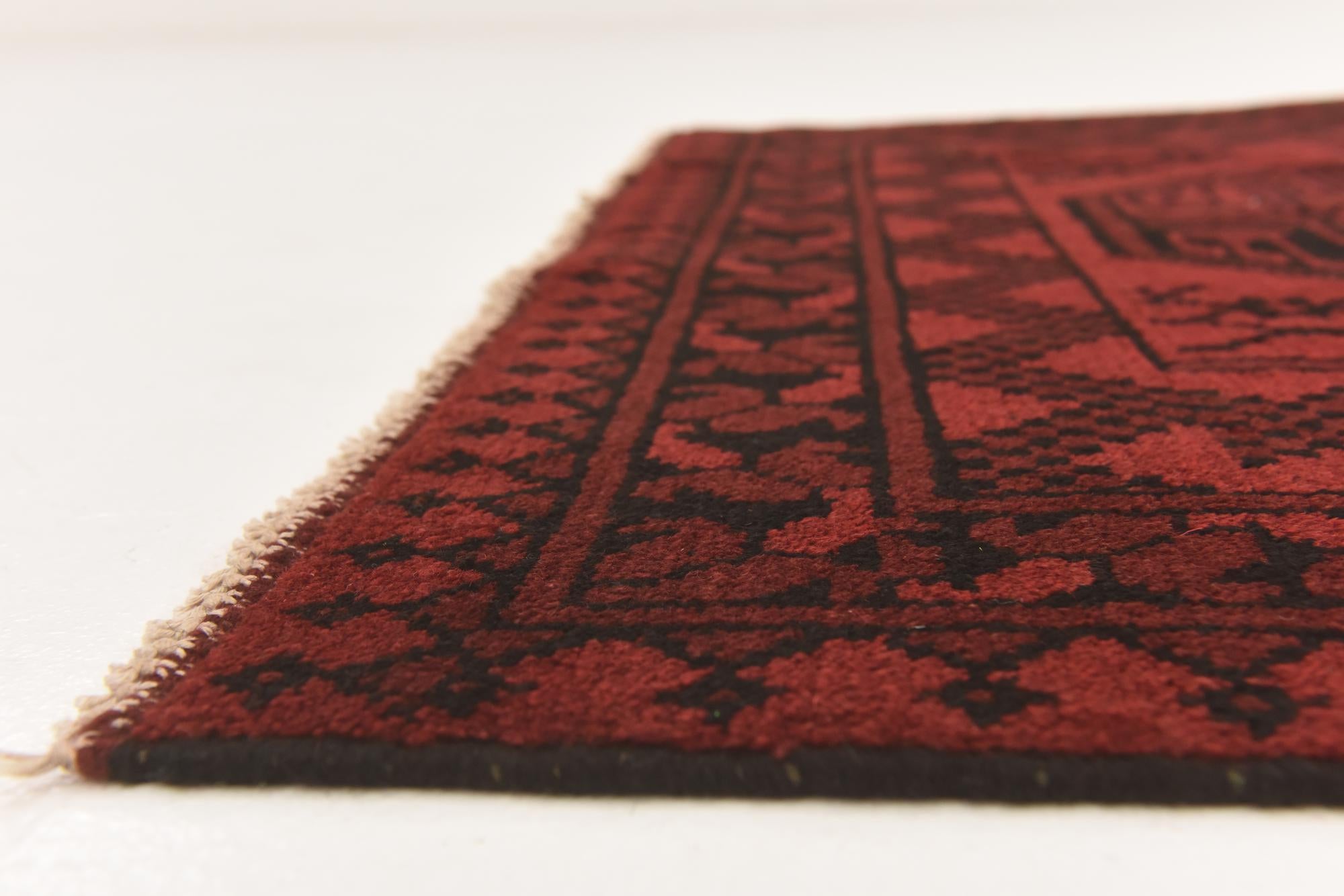 3' 3 x 4' 9 Hand Knotted Afghan Akhche Wool Rug