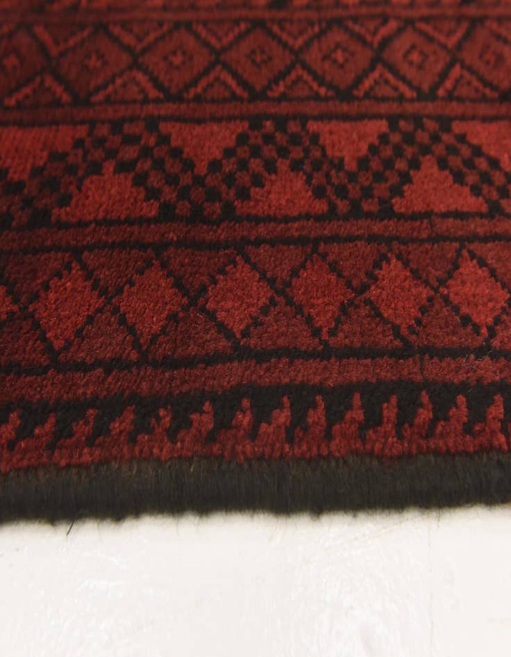 Detail image of 3' 3 x 4' 9  Hand Knotted Afghan Akhche Wool Rug