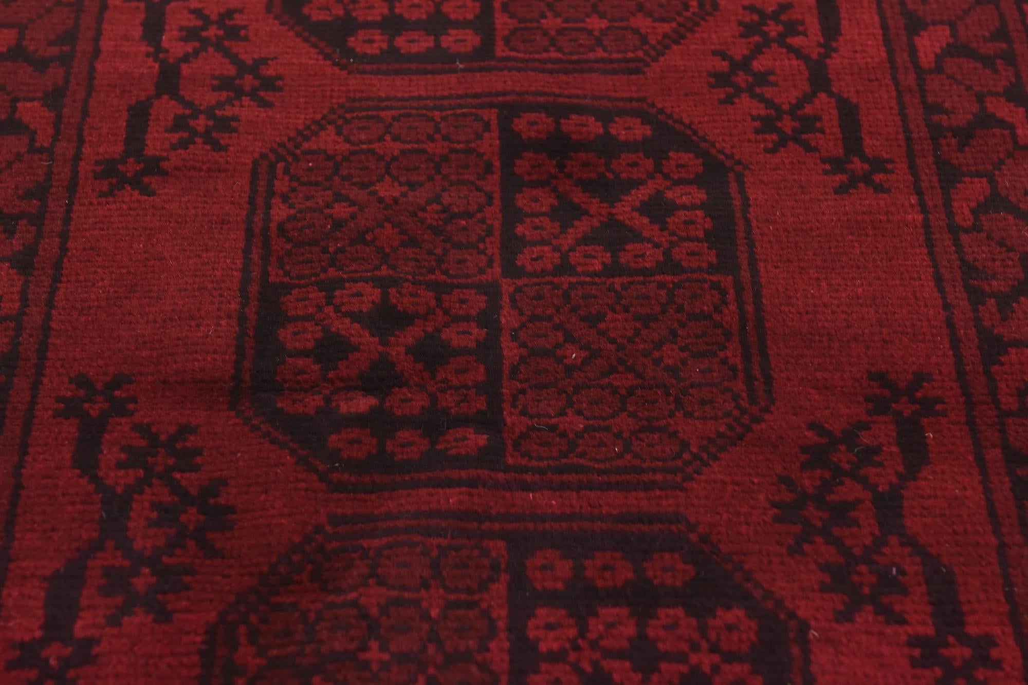 3' 3 x 4' 11 Hand Knotted Afghan Akhche Wool Rug