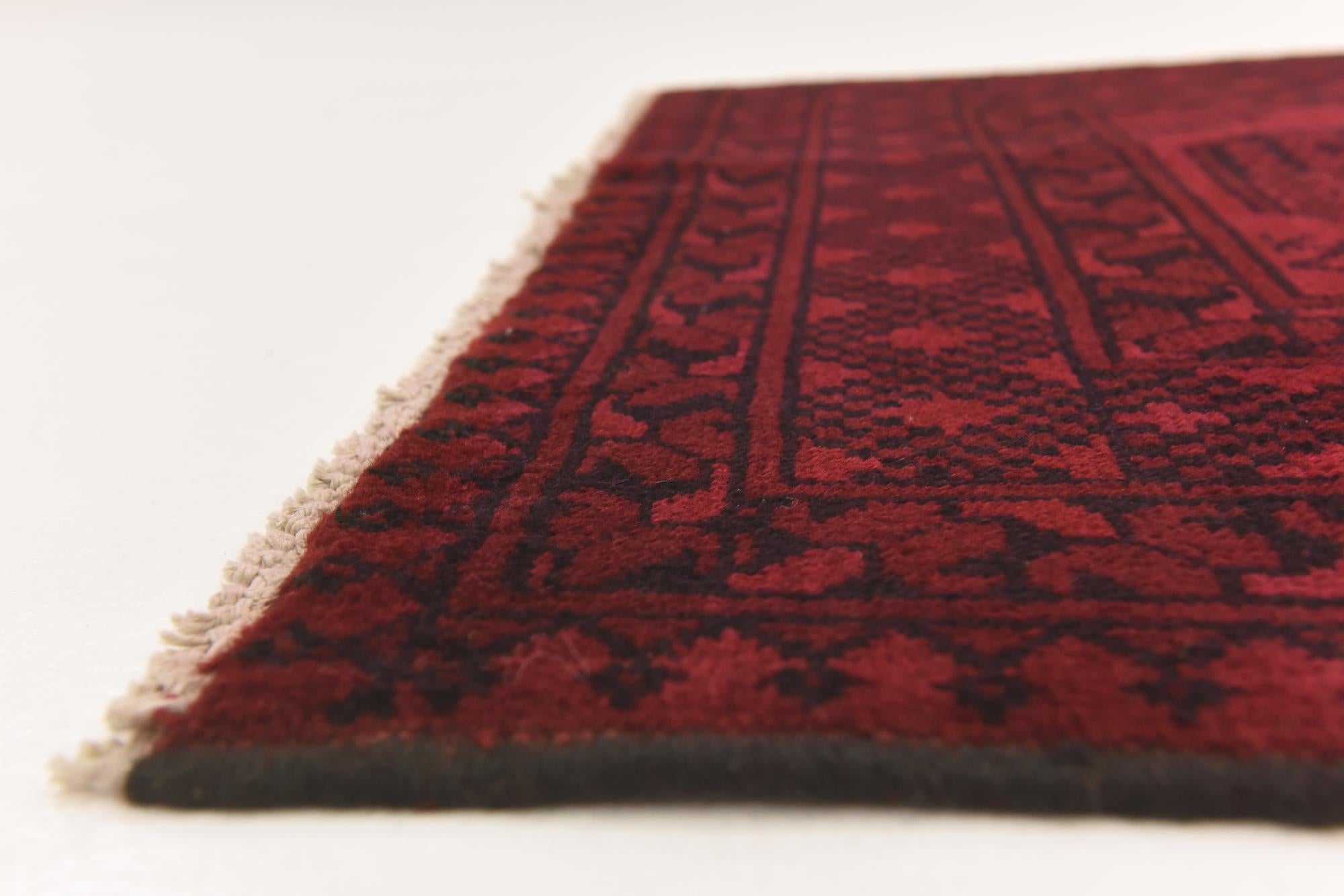 3' 3 x 4' 11 Hand Knotted Afghan Akhche Wool Rug