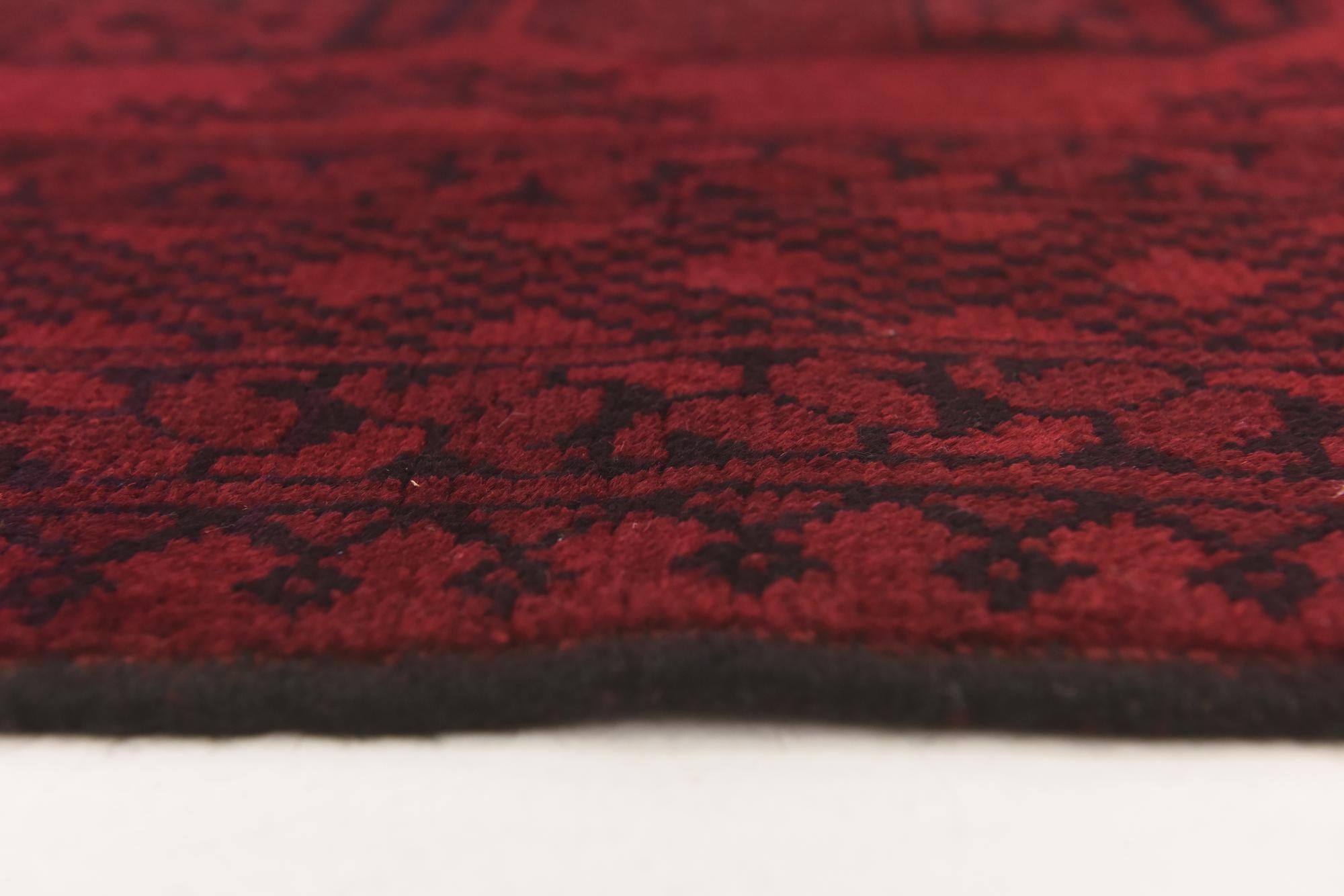 3' 3 x 4' 11 Hand Knotted Afghan Akhche Wool Rug