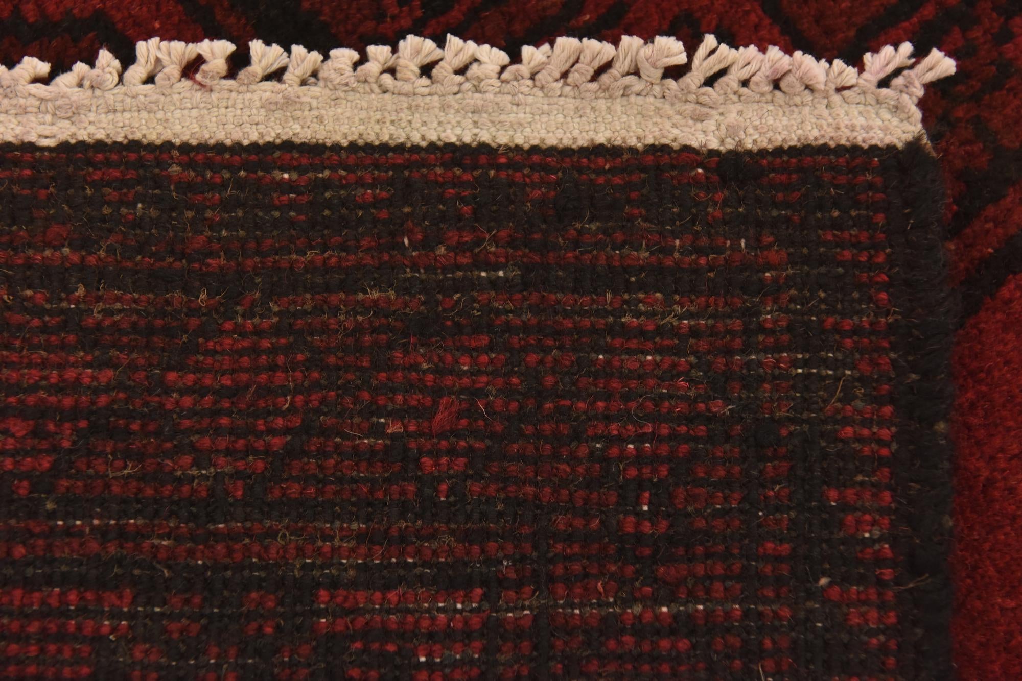 3' 3 x 4' 9 Hand Knotted Afghan Akhche Wool Rug