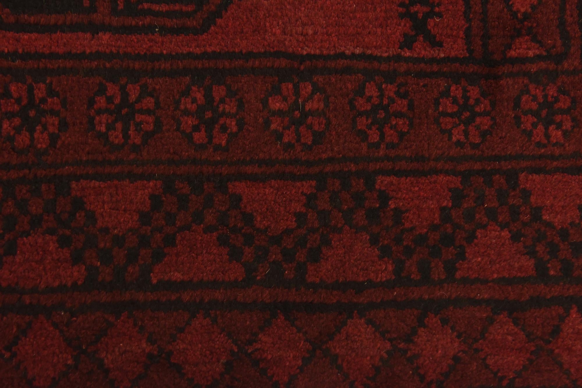 3' 3 x 4' 9 Hand Knotted Afghan Akhche Wool Rug