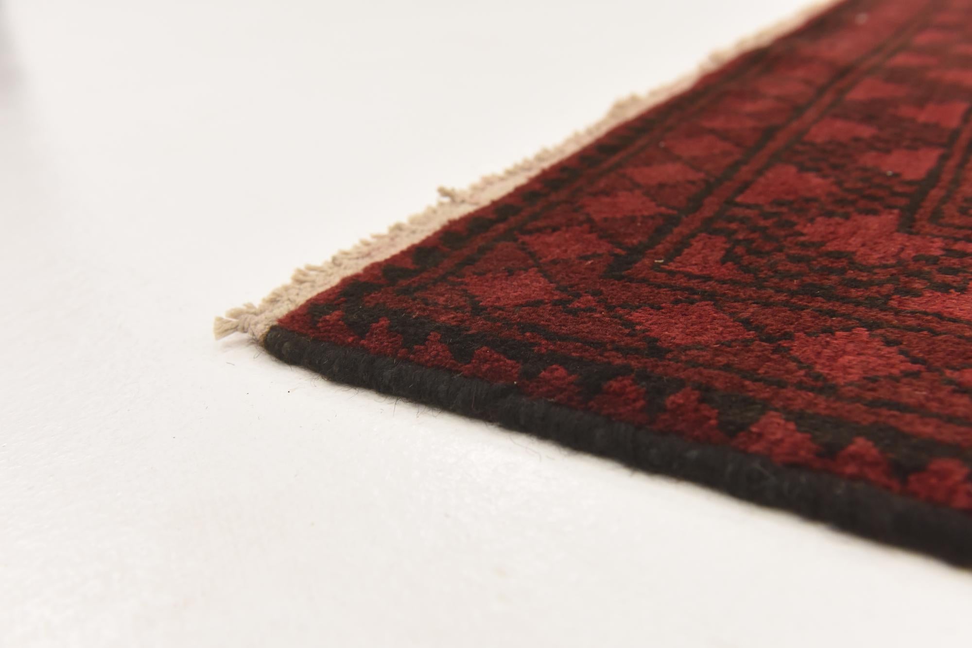 3' 3 x 4' 9 Hand Knotted Afghan Akhche Wool Rug
