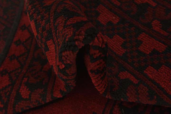 3' 5 x 4' 9 Hand Knotted Afghan Akhche Wool Rug