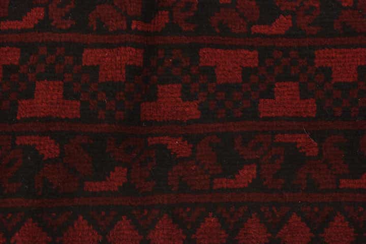 3' 5 x 4' 9 Hand Knotted Afghan Akhche Wool Rug