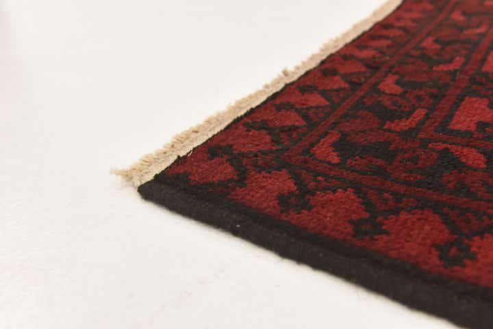 3' 5 x 4' 9 Hand Knotted Afghan Akhche Wool Rug