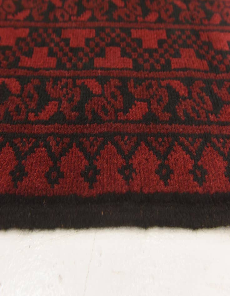 Detail image of 3' 5 x 4' 9  Hand Knotted Afghan Akhche Wool Rug