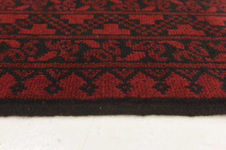 3' 5 x 4' 9 Hand Knotted Afghan Akhche Wool Rug