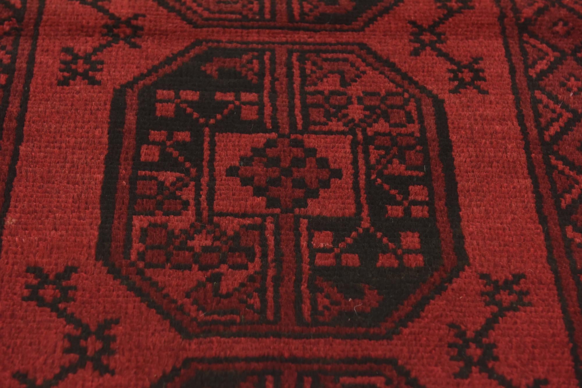3' 3 x 4' 9 Hand Knotted Afghan Akhche Wool Rug