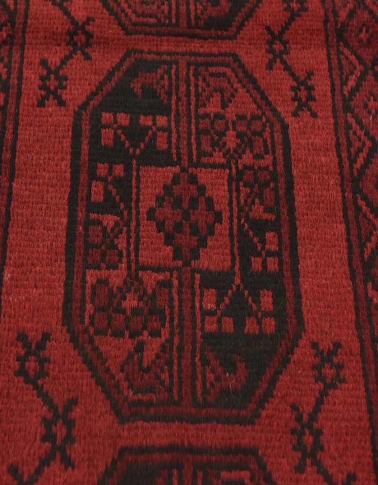 Detail image of 3' 3 x 4' 9 Hand Knotted Afghan Akhche Wool Rug