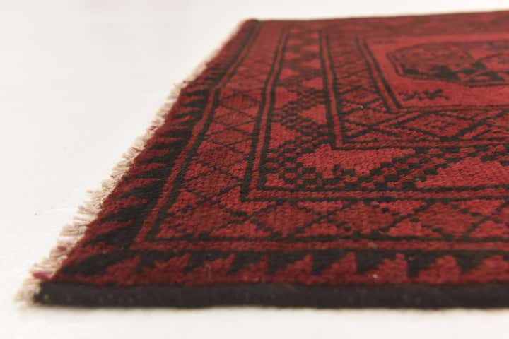 3' 3 x 4' 9 Hand Knotted Afghan Akhche Wool Rug