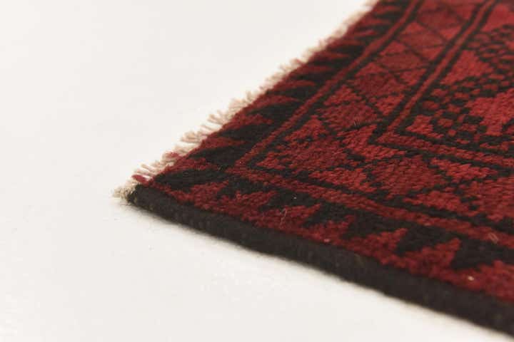 3' 3 x 4' 9 Hand Knotted Afghan Akhche Wool Rug