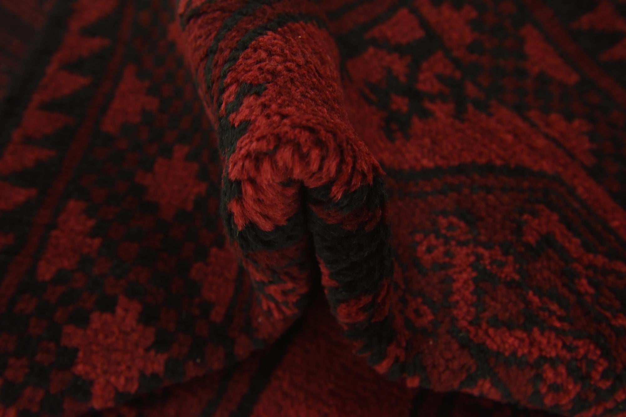 3' 3 x 4' 8 Hand Knotted Afghan Akhche Wool Rug