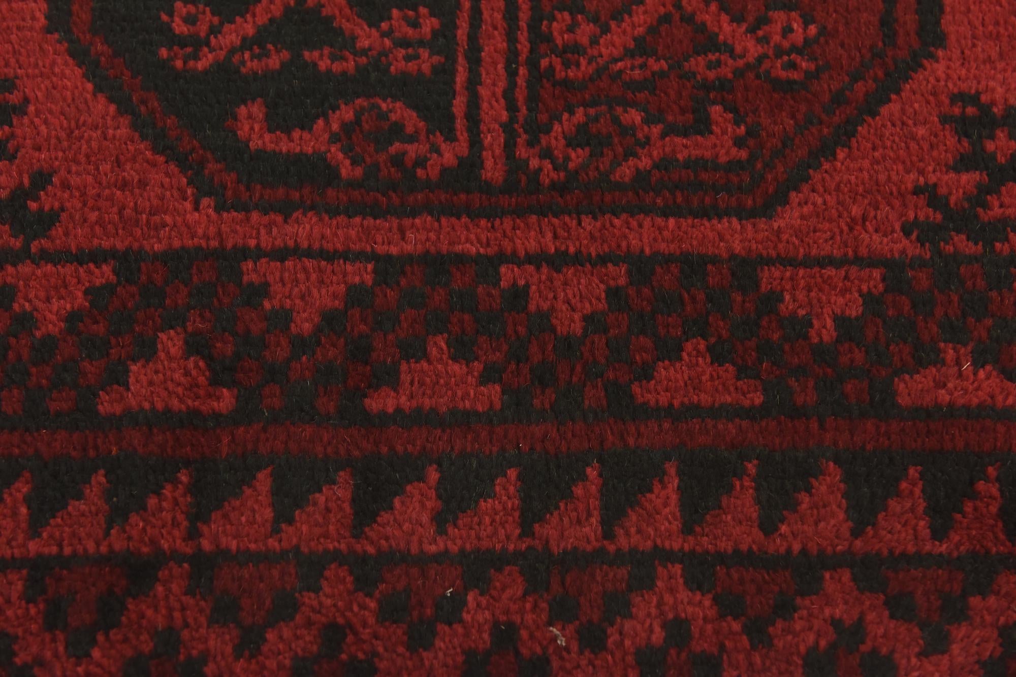 3' 3 x 4' 8 Hand Knotted Afghan Akhche Wool Rug