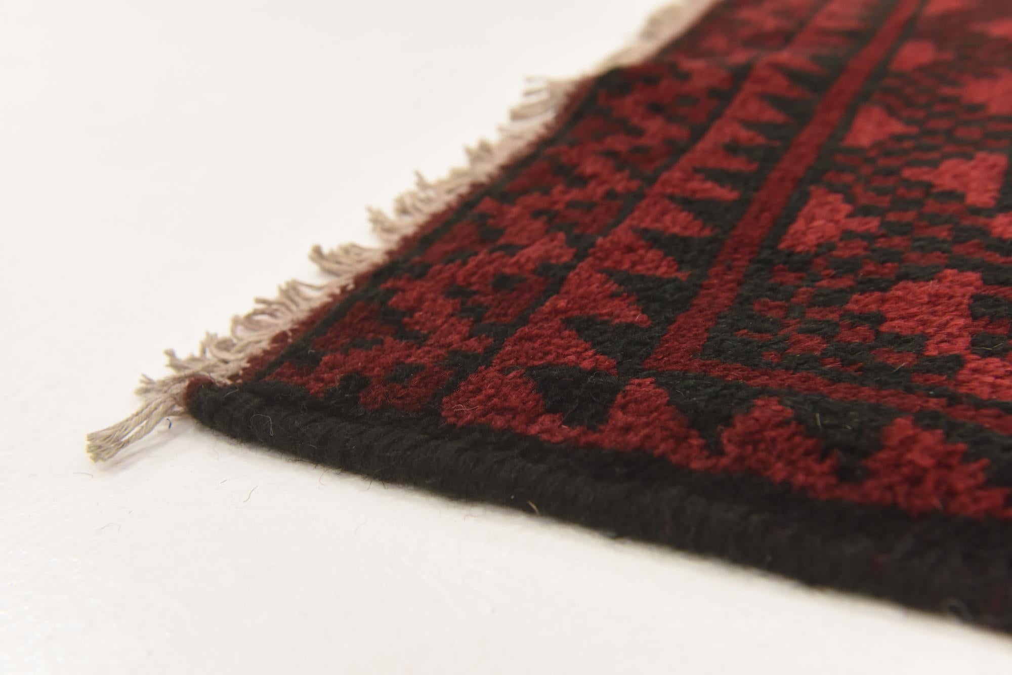 3' 3 x 4' 8 Hand Knotted Afghan Akhche Wool Rug