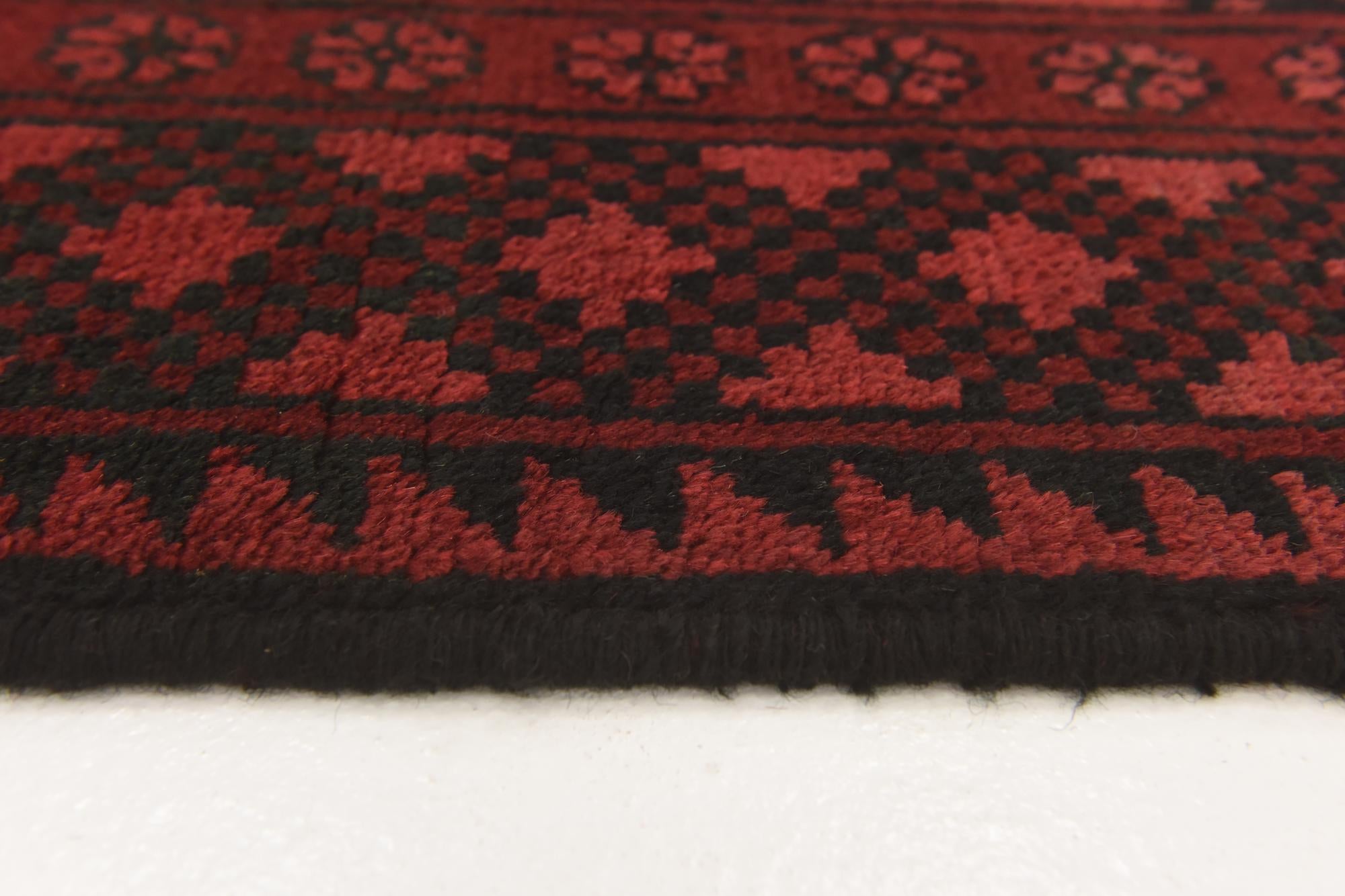3' 3 x 4' 8 Hand Knotted Afghan Akhche Wool Rug