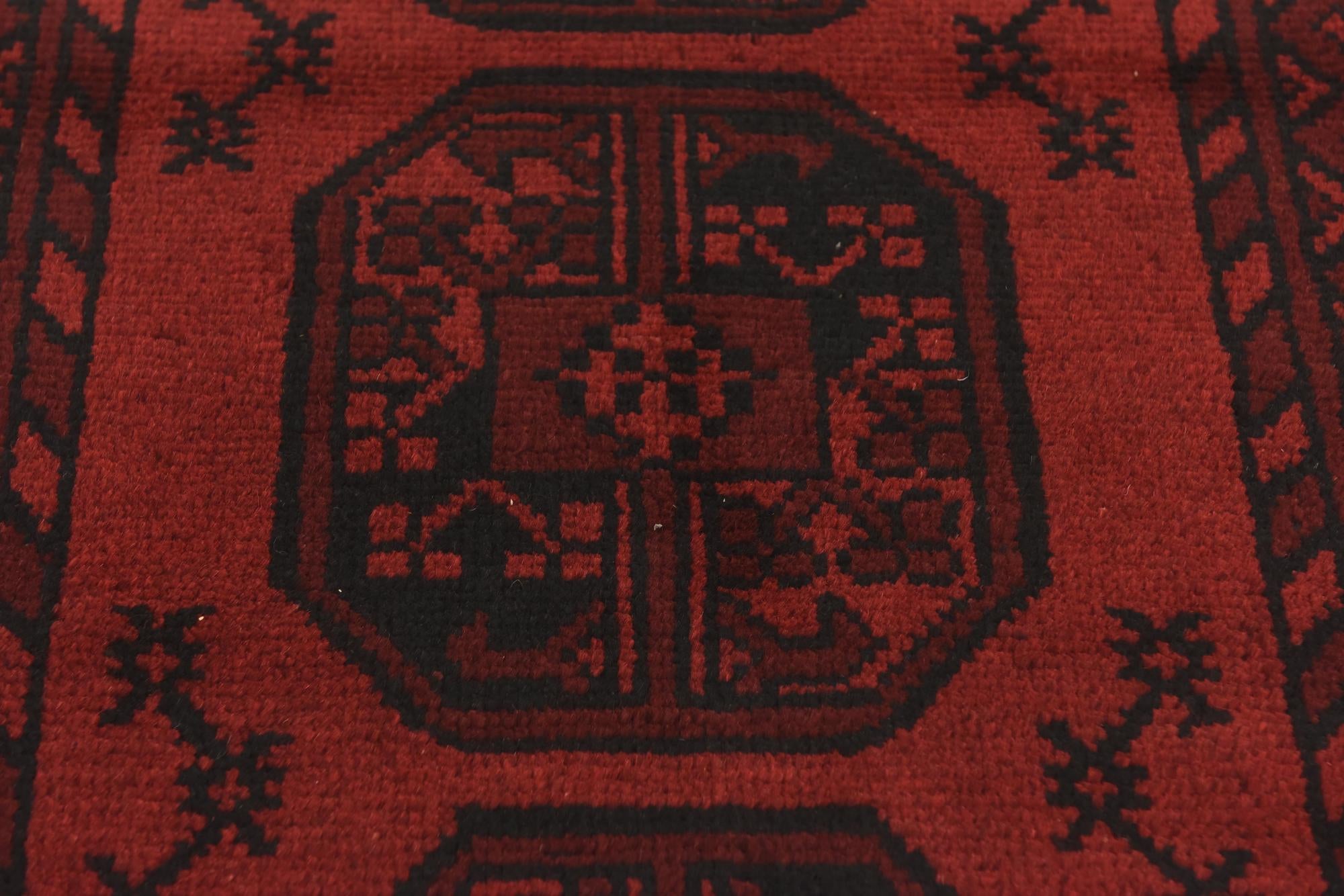 3' 3 x 4' 10 Hand Knotted Afghan Akhche Wool Rug