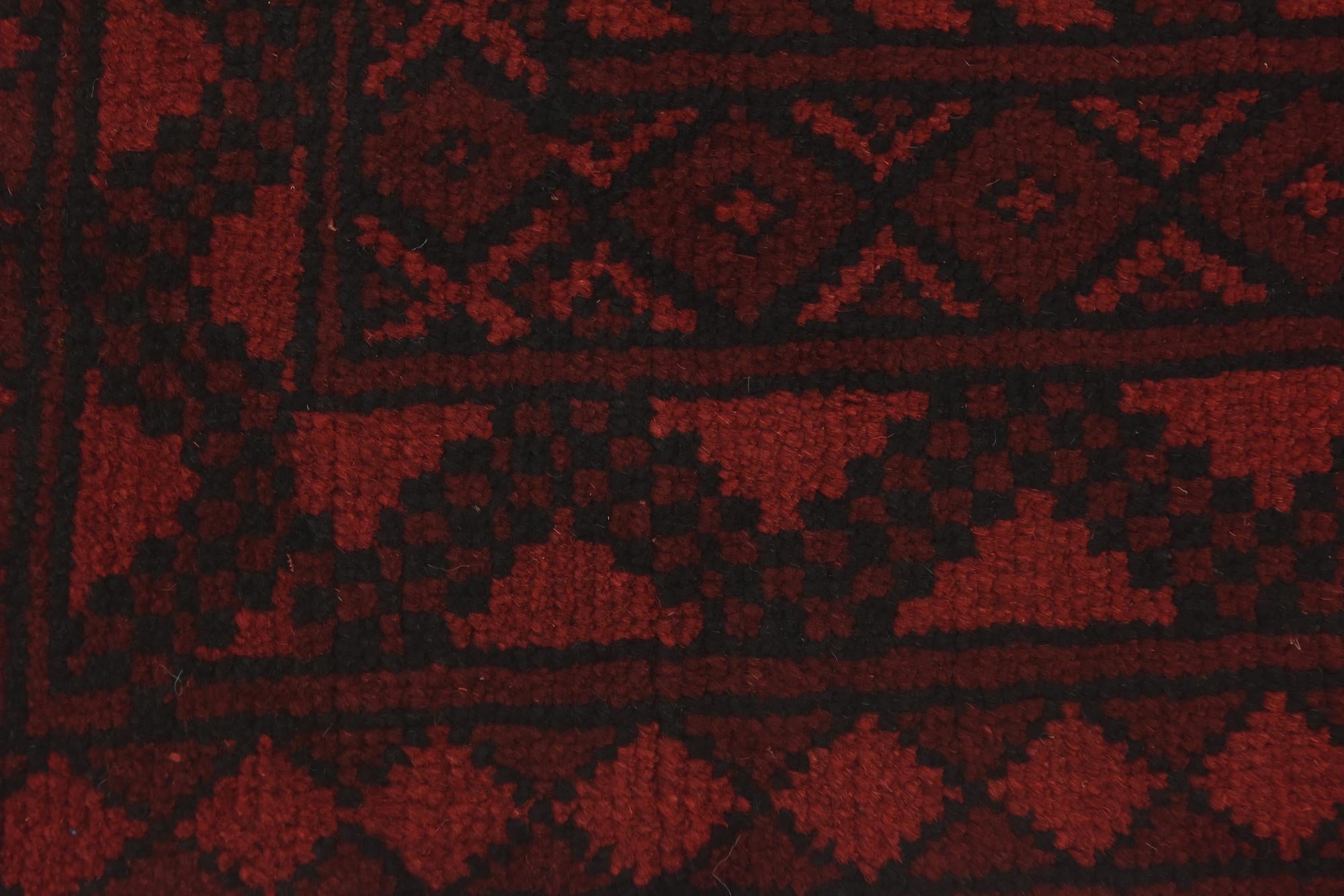 3' 3 x 4' 10 Hand Knotted Afghan Akhche Wool Rug