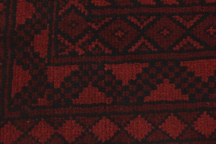 Detail image of 3' 3 x 4' 10 Hand Knotted Afghan Akhche Wool Rug