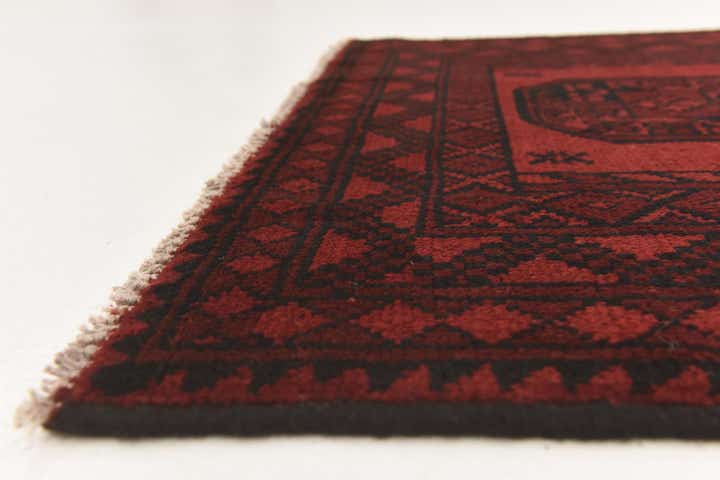 3' 3 x 4' 10 Hand Knotted Afghan Akhche Wool Rug
